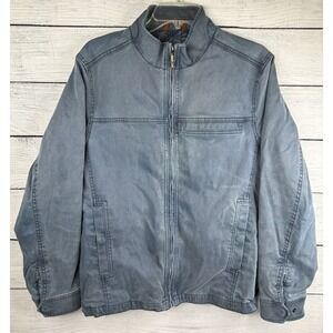 Men's Blue Bomber Jacket - Casual Zip Front